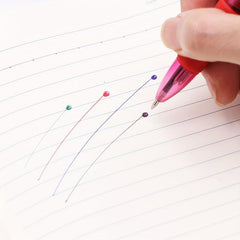 4pcs Press Four Transparent Ballpoint Pen 0.5mm Refill