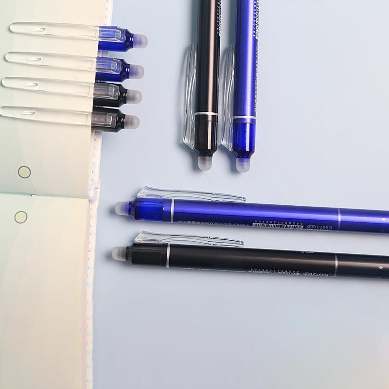 2pcs Thermal Erasable Gel Pen 0 5mm Refill Friction Press Water Pen