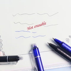 2pcs Thermal Erasable Gel Pen 0 5mm Refill Friction Press Water Pen