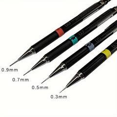 4pcs Transparent Mechanical Pencil Set 0.3-0.9mm Art Sketch Writing Supplies