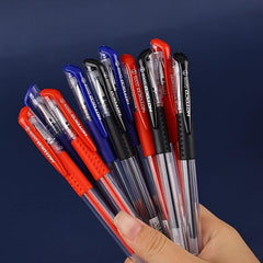 6pcs Pack 0.5mm Red Gel Pen Office School Writing Supplies