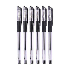 6pcs Pack 0.5mm Red Gel Pen Office School Writing Supplies