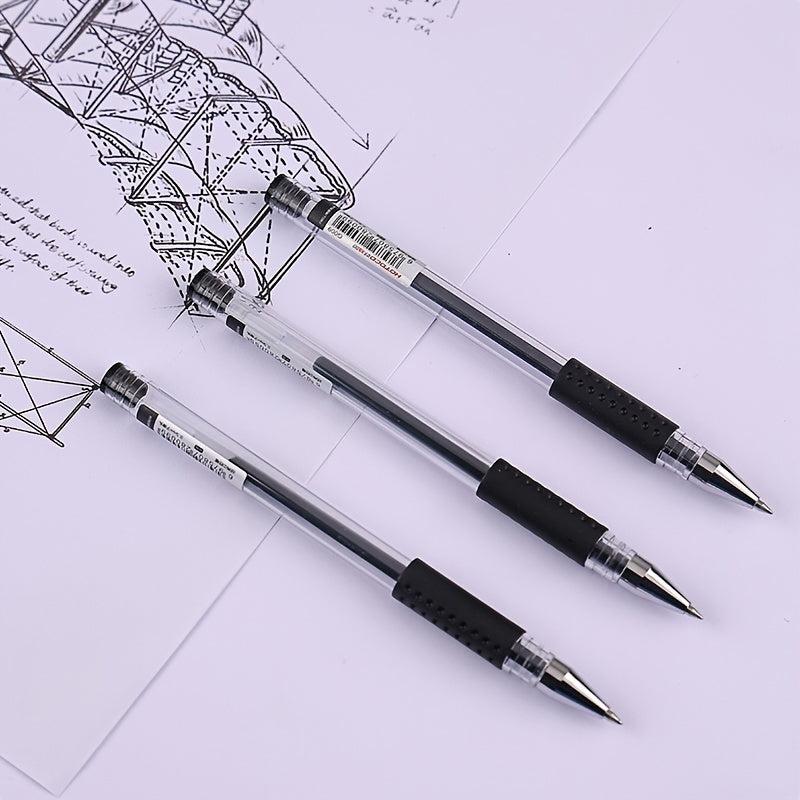 6pcs Pack 0.5mm Red Gel Pen Office School Writing Supplies