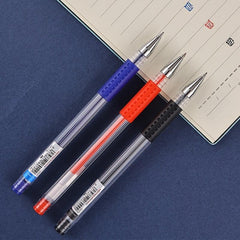 6pcs Pack 0.5mm Red Gel Pen Office School Writing Supplies