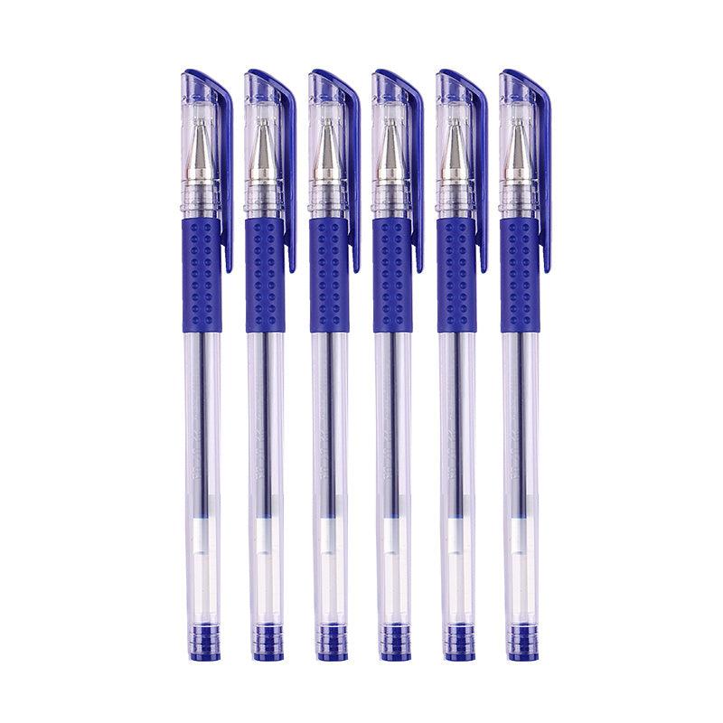 6pcs Pack 0.5mm Red Gel Pen Office School Writing Supplies