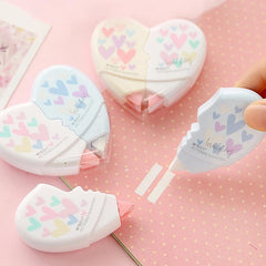 2pcs Heart-shaped Correction Tape, Creative Design