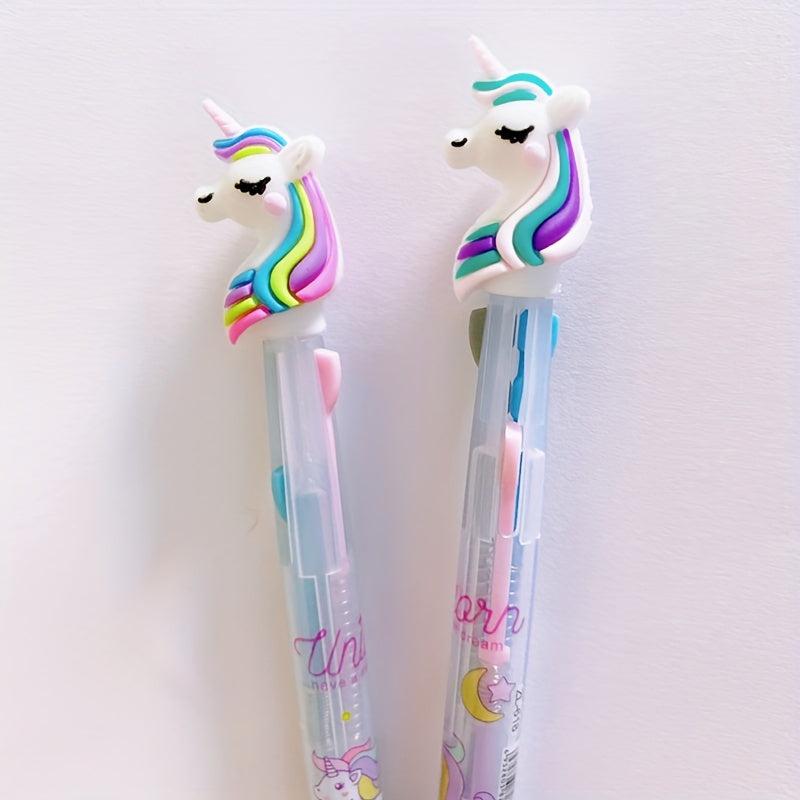 2pcs Magical Unicorn Ballpoint Pens - Perfect School & Office Gift