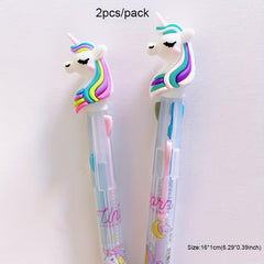 2pcs Magical Unicorn Ballpoint Pens - Perfect School & Office Gift