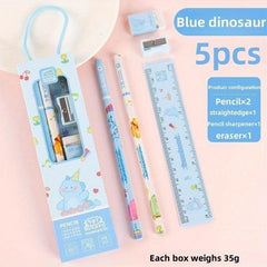5-Piece Preschool Stationery Set with Cartoon Writing Pencil