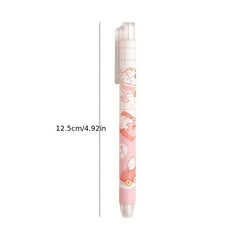 Cartoon Pen Shape Eraser, Retractable & Soft