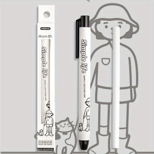Cartoon Pen Shape Eraser, Retractable & Soft