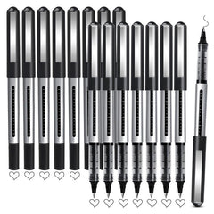 16Pcs Fine Point Rollerball Pens 0.5mm Gel Ink Extra Thin Tip Writing