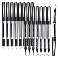 16Pcs Fine Point Rollerball Pens 0.5mm Gel Ink Extra Thin Tip Writing
