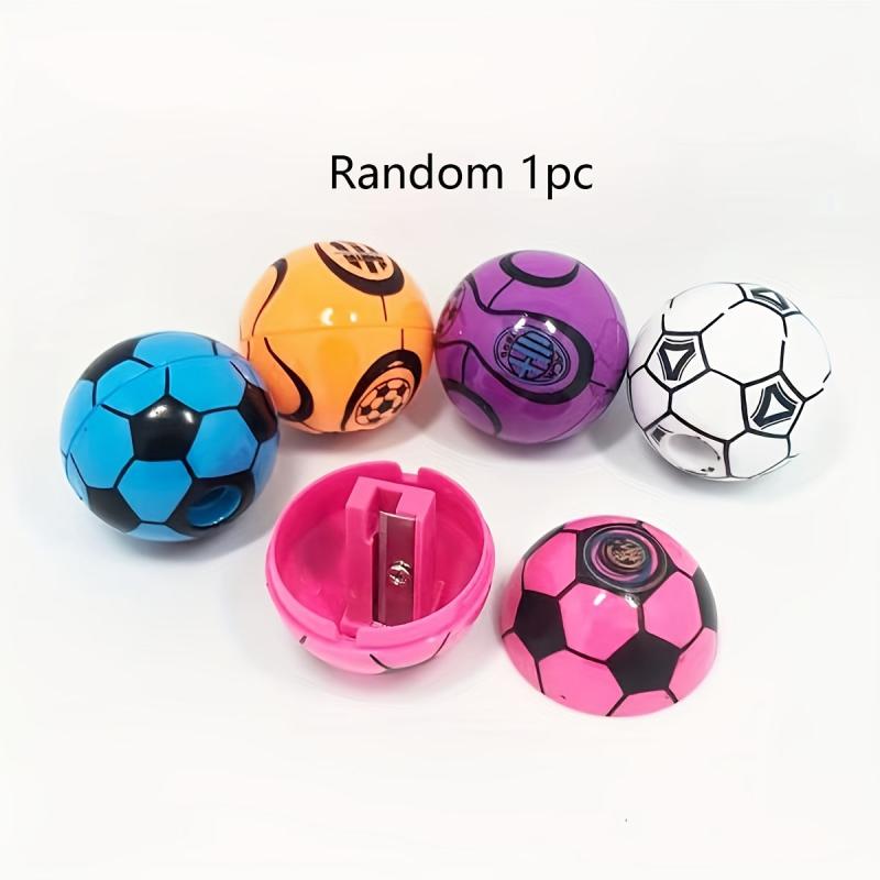 Football Shape Pencil Sharpener Creative Round Plastic Pencil Sharpener