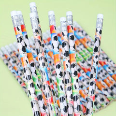 5pc Football Pattern Student Pencil Set
