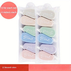 6 Mini Macaroon Correction Tape Set - 24 Meters - Office Stationery