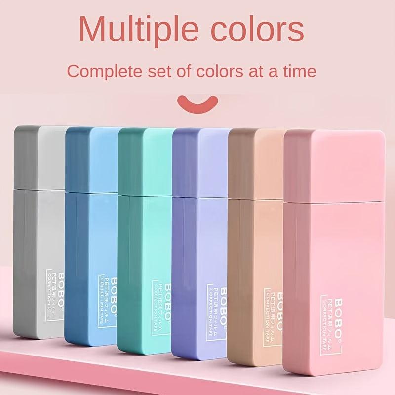 6pcs Morandi Style Correction Tape for Students