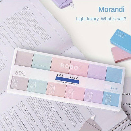 6pcs Morandi Style Correction Tape for Students