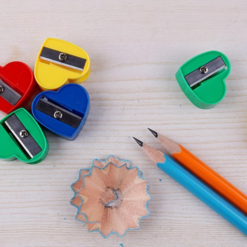 10pcs Love Pencil Sharpener - Cute School Supplies