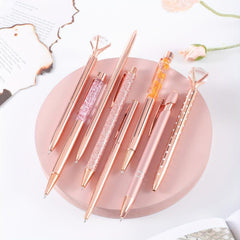 8pcs Liquid Sand Glitter Crystal Ballpoint Pen Set for Office