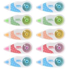 10pcs Correction Roller & Tape Set - Non-Toxic Out Tape