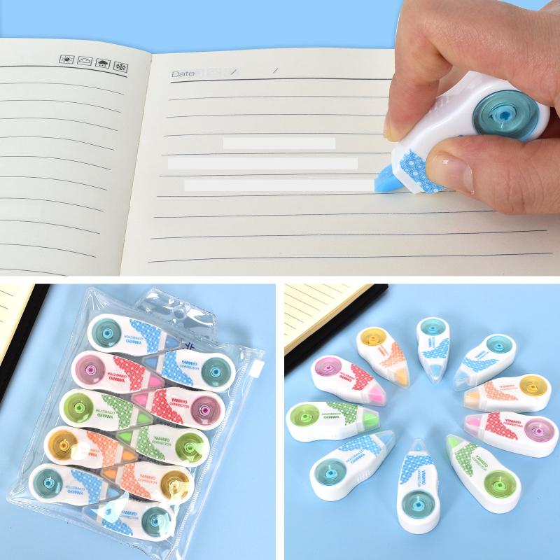 10pcs Correction Roller & Tape Set - Non-Toxic Out Tape