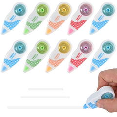10pcs Correction Roller & Tape Set - Non-Toxic Out Tape