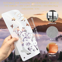 12pcs Christmas Deer Stencils Paint Deer Painting Stencil Forest Wildlife Theme