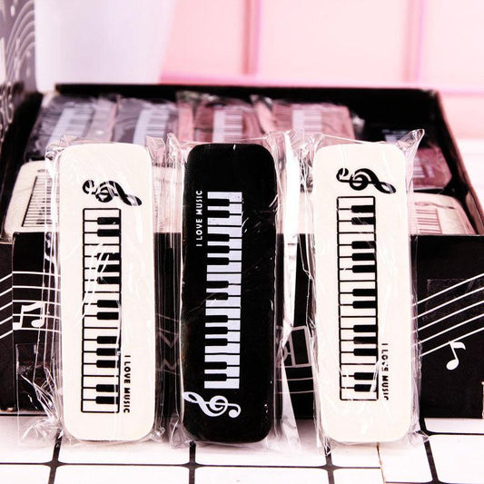 Piano Pattern Pencil Erasers For Students and Office Supplies