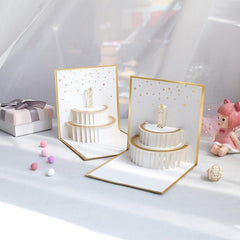Creative Birthday Greeting Card 3D Hollow Paper Carving Blessing Gift