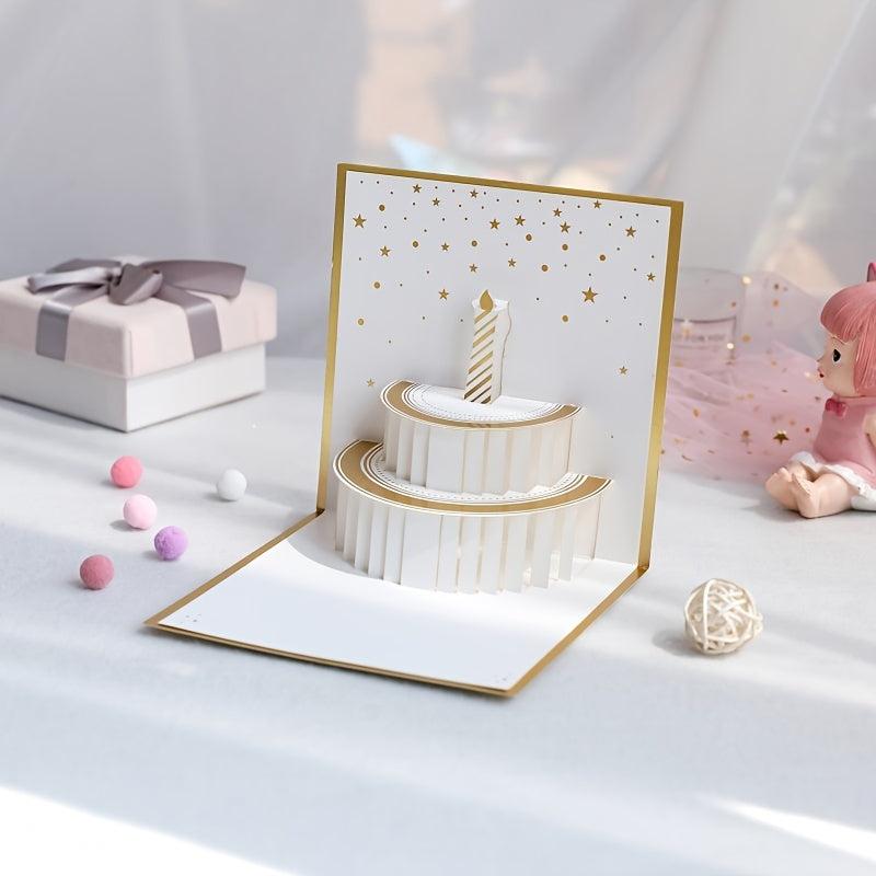 Creative Birthday Greeting Card 3D Hollow Paper Carving Blessing Gift