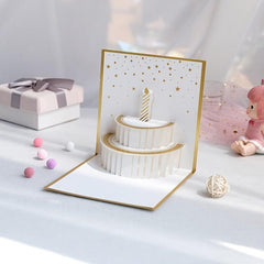 Creative Birthday Greeting Card 3D Hollow Paper Carving Blessing Gift