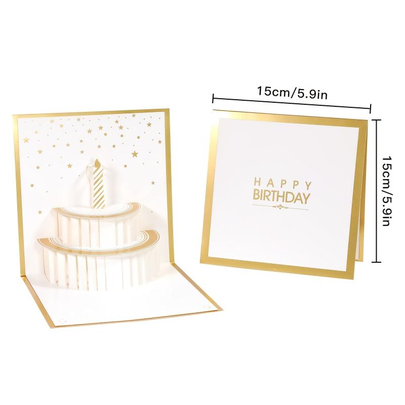 Creative Birthday Greeting Card 3D Hollow Paper Carving Blessing Gift