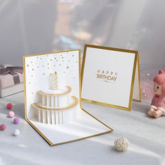 Creative Birthday Greeting Card 3D Hollow Paper Carving Blessing Gift