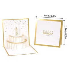 Creative Birthday Greeting Card 3D Hollow Paper Carving Blessing Gift