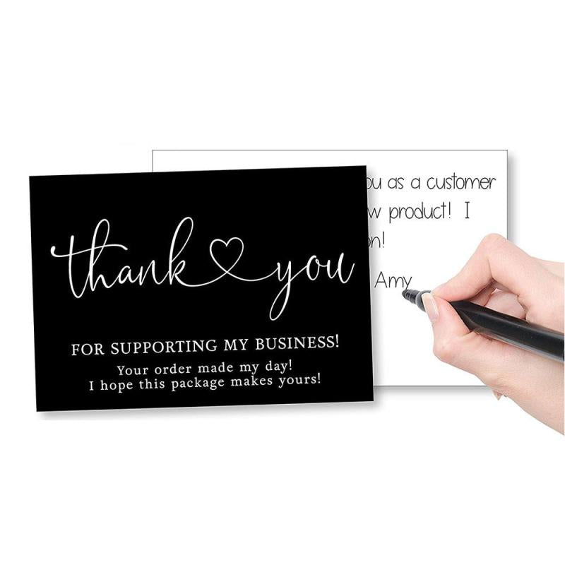 50 Hot Stamped Thank You Cards for Gift Packaging Decoration