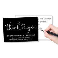 50 Hot Stamped Thank You Cards for Gift Packaging Decoration