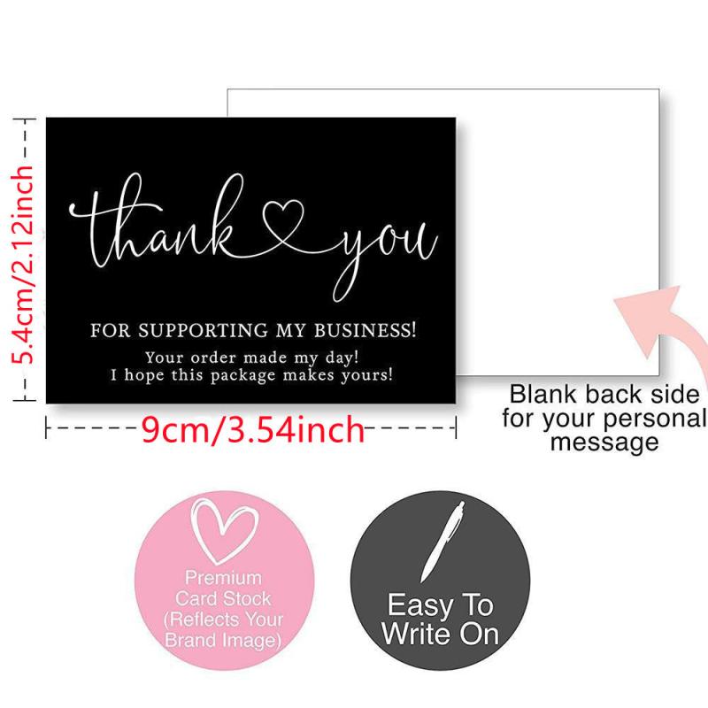 50 Hot Stamped Thank You Cards for Gift Packaging Decoration