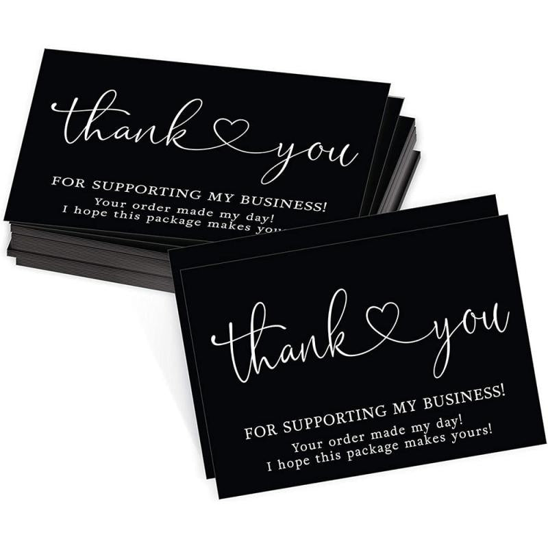 50 Hot Stamped Thank You Cards for Gift Packaging Decoration