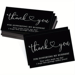 50 Hot Stamped Thank You Cards for Gift Packaging Decoration