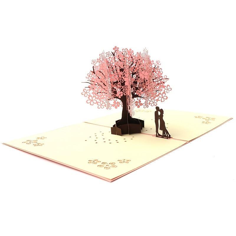 3D Romantic Couple Anniversary Card, Girlfriend Gift