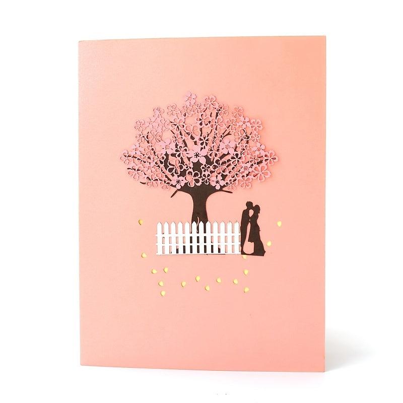 3D Romantic Couple Anniversary Card, Girlfriend Gift