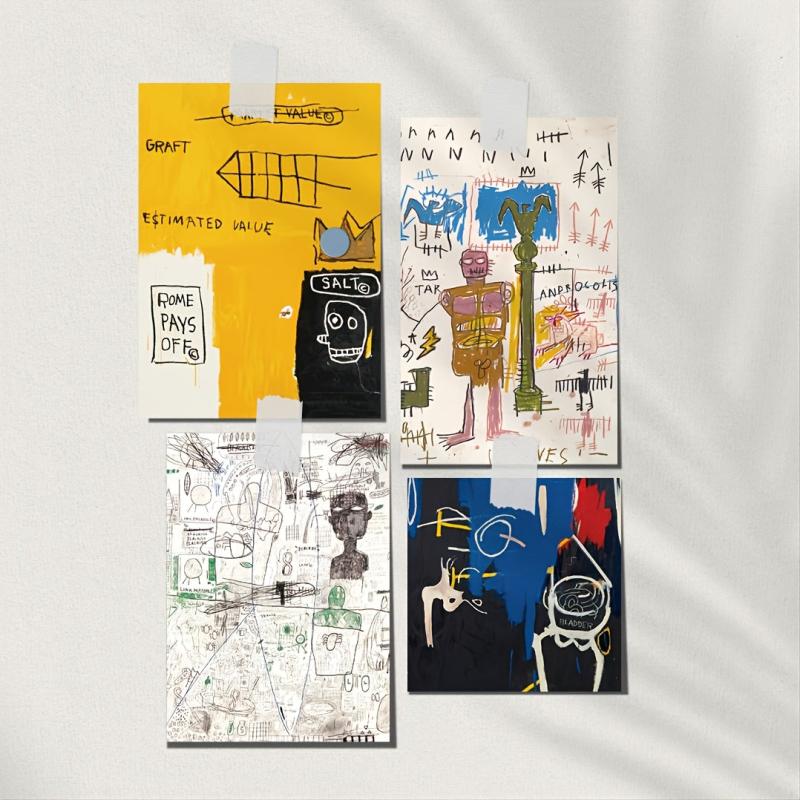 15Pcs Basquiat Art Poster Cards Dorm Bedroom Decor