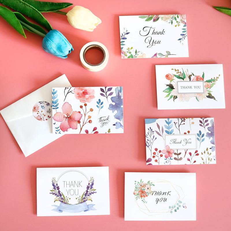 6Pcs Thank You Cards With Envelopes - Encouragement Cards