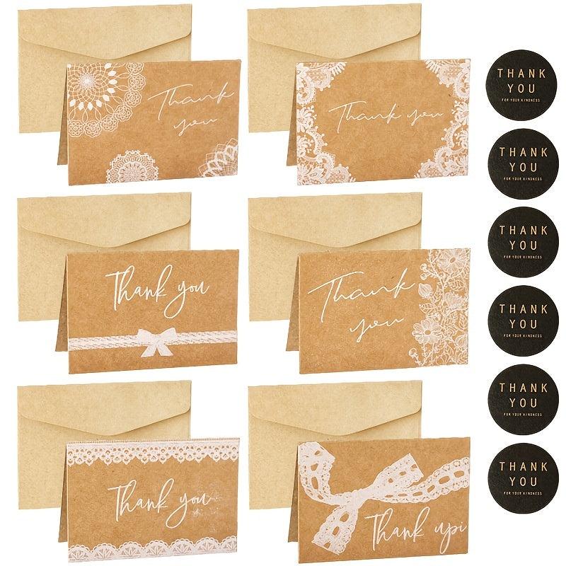 6Pcs Thank You Cards With Envelopes - Encouragement Cards
