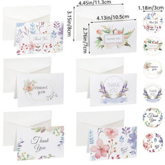 6Pcs Thank You Cards With Envelopes - Encouragement Cards