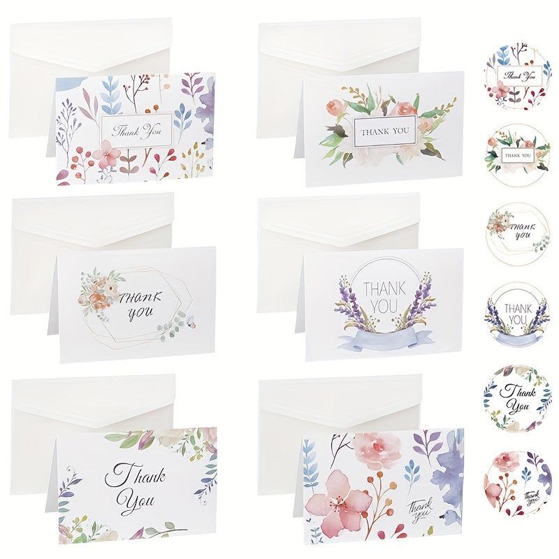6Pcs Thank You Cards With Envelopes - Encouragement Cards