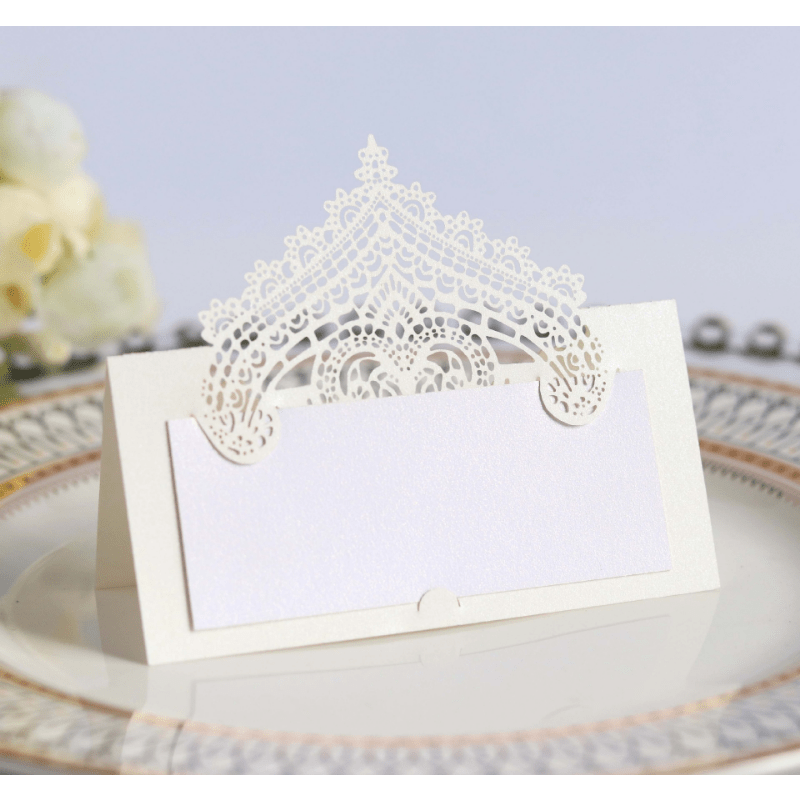 50 Lace Table Place Cards for Weddings and Events