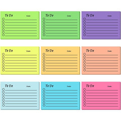9pcs Fluorescent Planner Sticky Notes Office Notepad Word Book