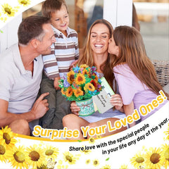 3D Sunflower Bouquet Pop Up Card 9x8 Inch Birthday Anniversary Greeting Card